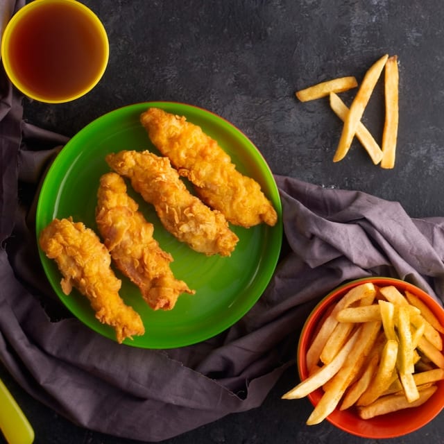 Kids Chicken Tenders & Fries.