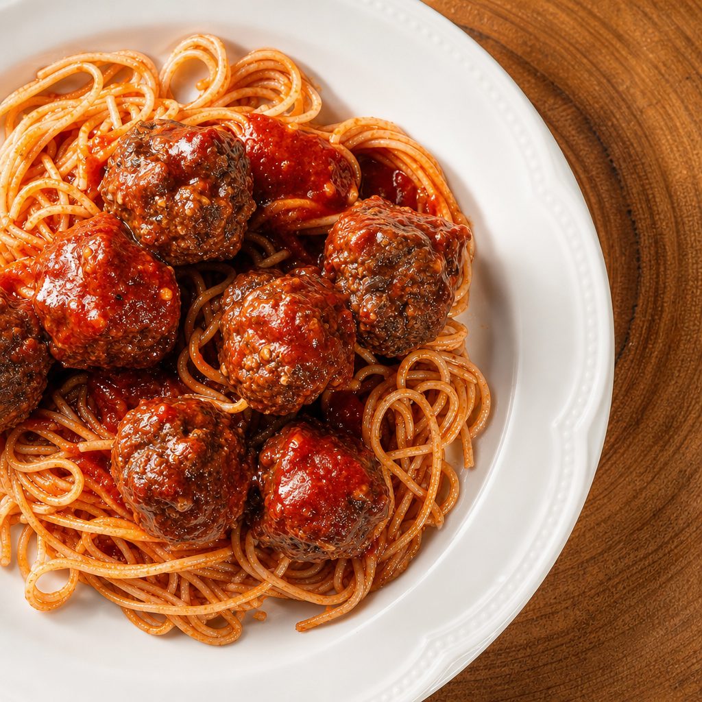 Kids Spaghetti Meatballs.