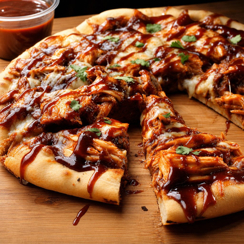 10" Cauliflower BBQ Chicken Pizza.