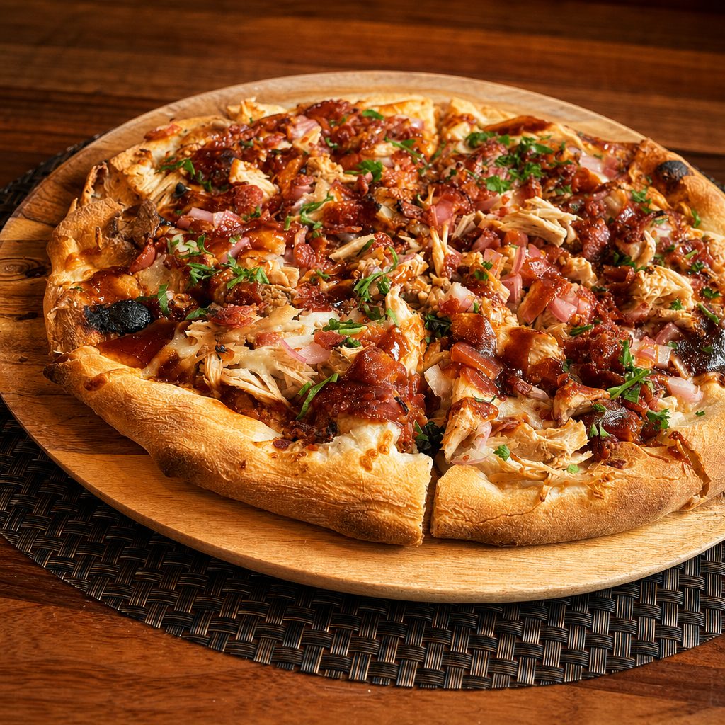 BBQ Chicken Pizza.