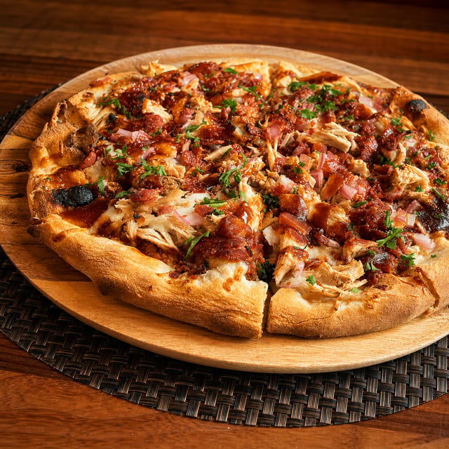 BBQ Chicken Pizza.