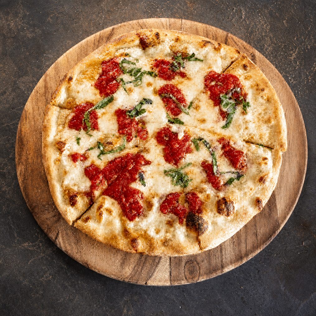 10" Cauliflower Margherita Pizza.