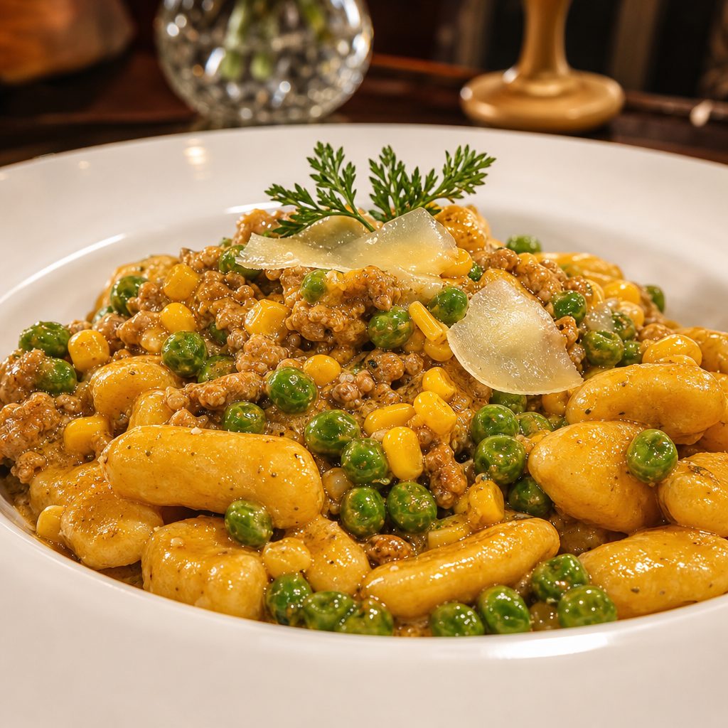 Gnocchi & Sweet Italian Sausage Pasta.