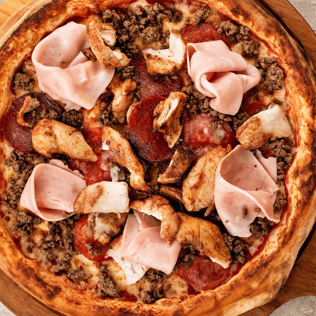 10" GF Meat Lovers Pizza.